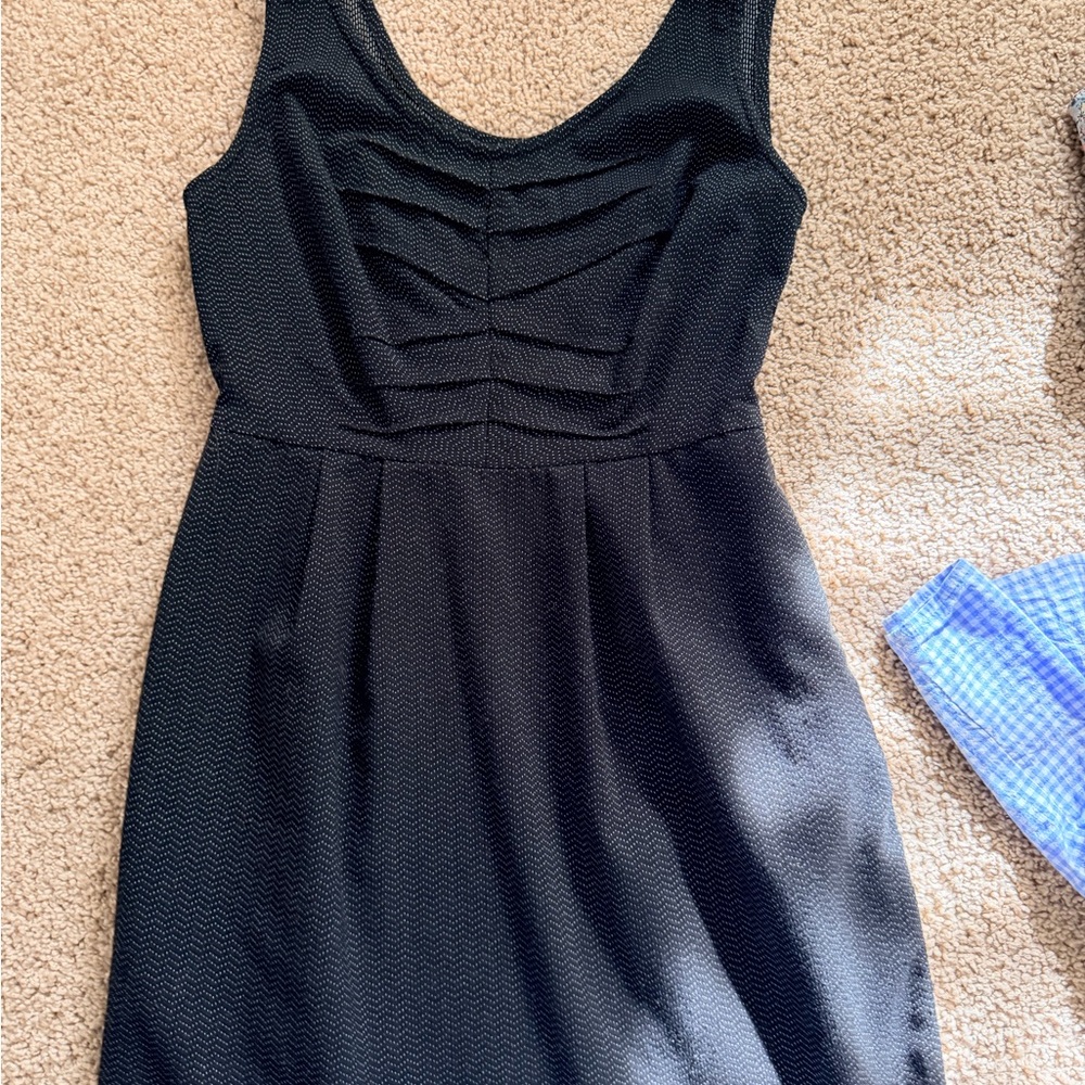 Silence + Noise Black Textured Mini Dress